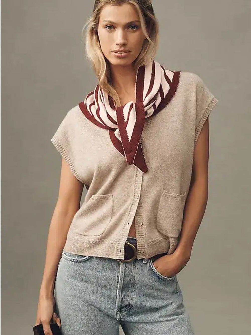 NWOT By Anthropologie Triangle Knit Scarf